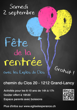 Flyer de la fête de la rentrée